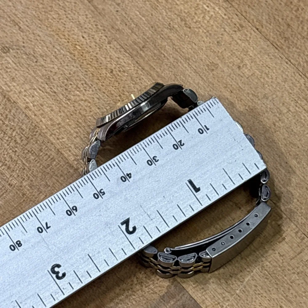 Vintage Gruen Precision Quartz Women's Two Tone Watch Tested Working